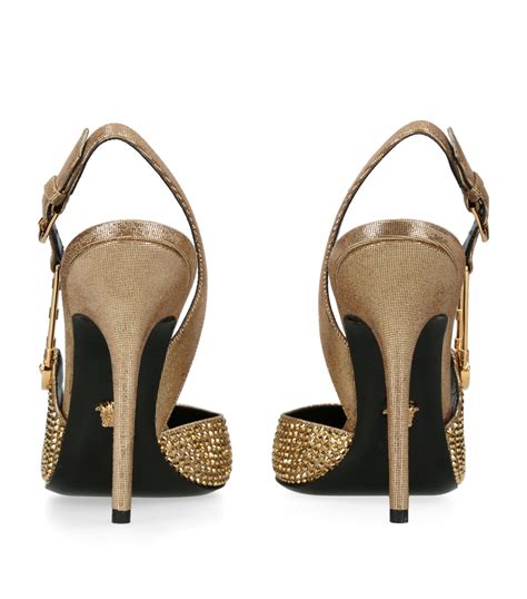 versace heels pumps|versace safety pin slingback pumps.